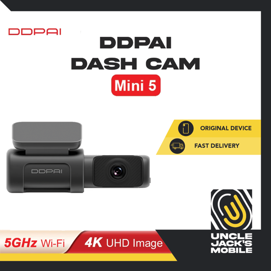 Picture of DDPAI Dash Cam Mini 5 - 4K Ultra HD Image Camera 5GHz Fast WiFi Connection - 1 Year Warranty