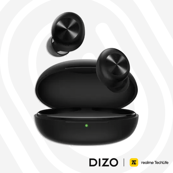 Picture of Realme TechLife DIZO GoPods D  TWS Bluetooth Headset with Environment Noise Cancellation (ENC) - BLACK