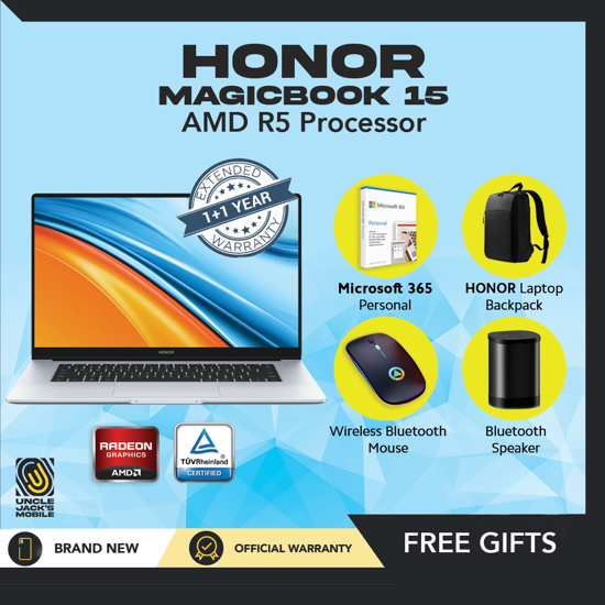 Picture of HONOR MAGICBOOK 15 Brand New 8GB+256GB - AMD-R5