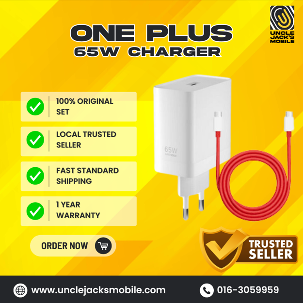 Picture of Oneplus 65w Charger Original SuperVooc charger(WITHOUT BOX)